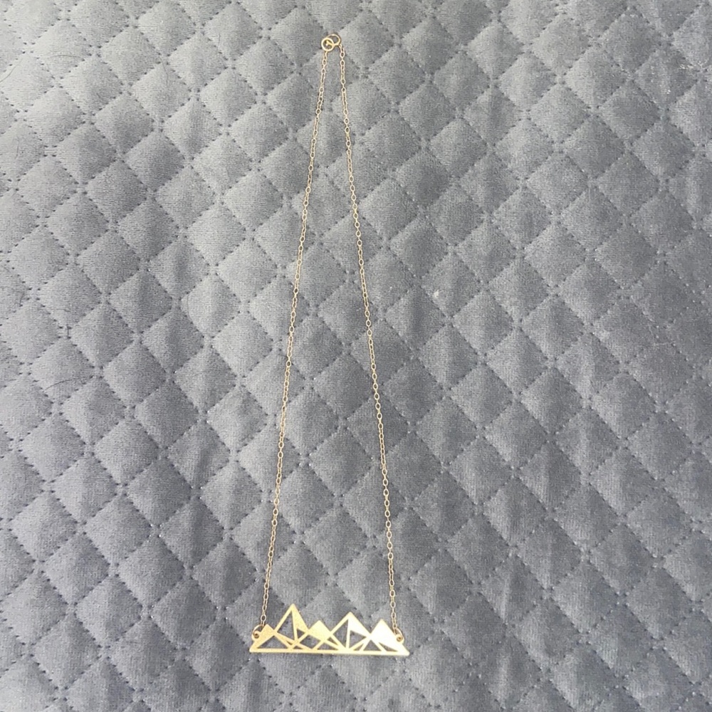 Gold mountain necklace